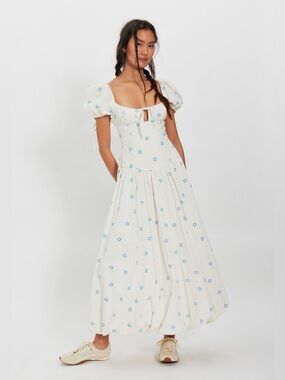 NWT FREE PEOPLE BALI SPRINKLED HEART MAXI DRESS 💙
